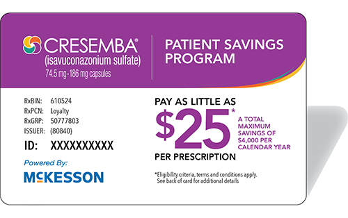 CRESEMBA Patient savings card